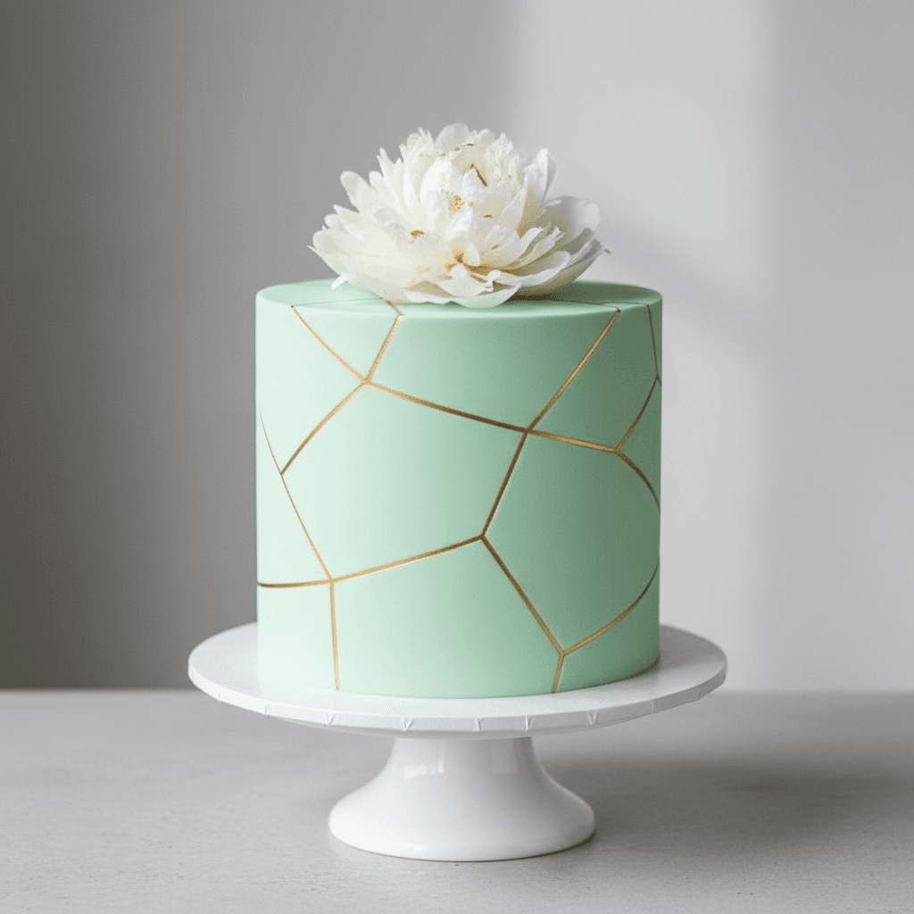 Minimalist fondant cake