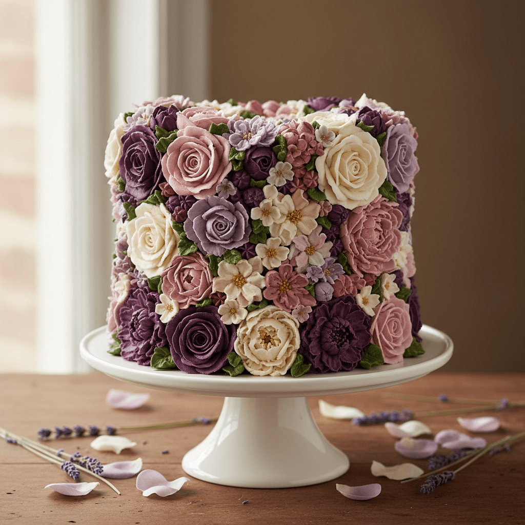 Floral garden cake